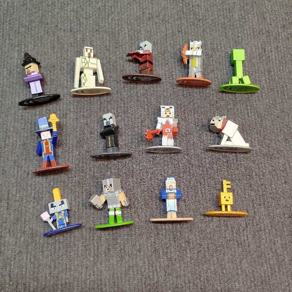 Minecraft Jada Toys Mini Figures Lot 12 Pcs Collectible Bundle No 30178